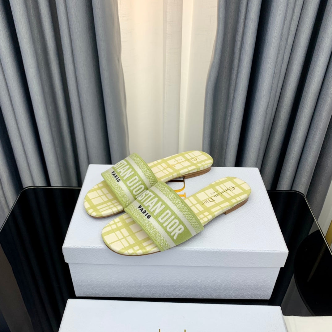 Luxury DiorMule Dway Slide 10mm Multi-motifs Style 65