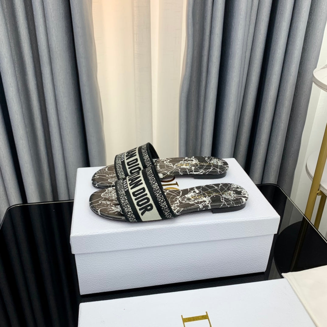 Luxury DiorMule Dway Slide 10mm Multi-motifs Style 57