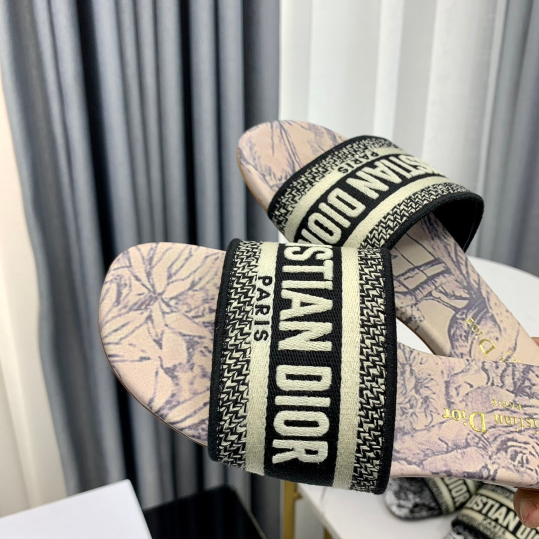 Luxury DiorMule Dway Slide 10mm Multi-motifs Style 56