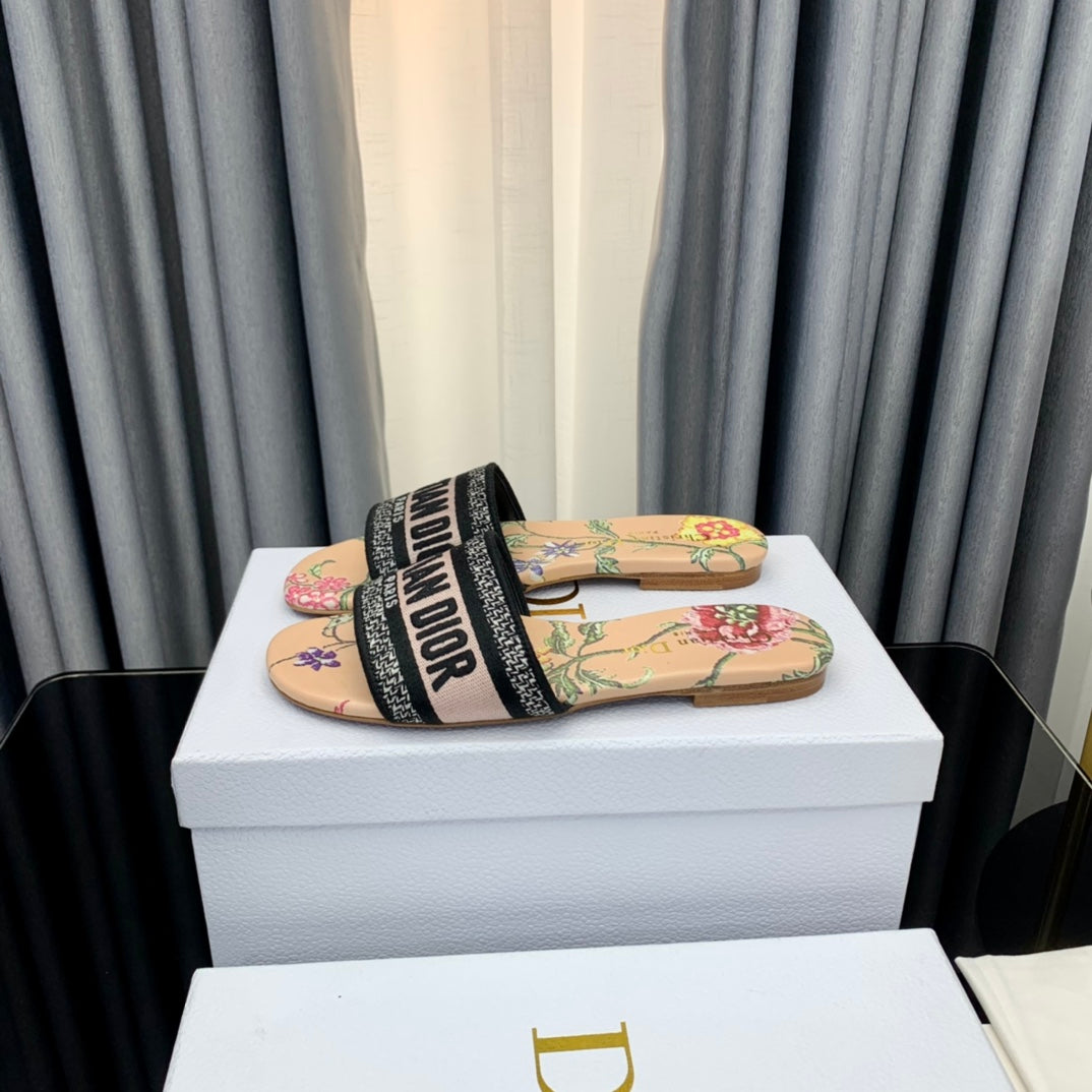 Luxury DiorMule Dway Slide 10mm Multi-motifs Style 53