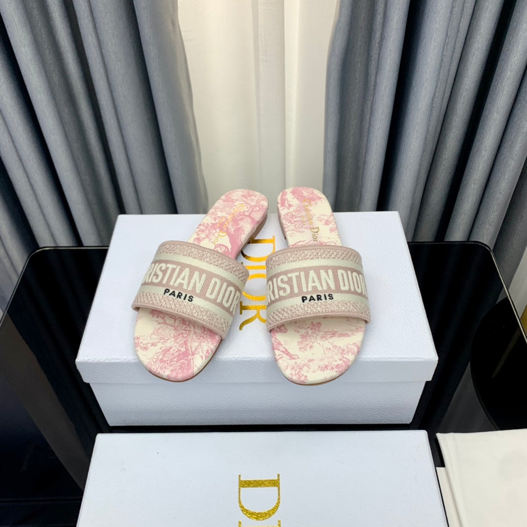 Luxury DiorMule Dway Slide 10mm Multi-motifs Style 52
