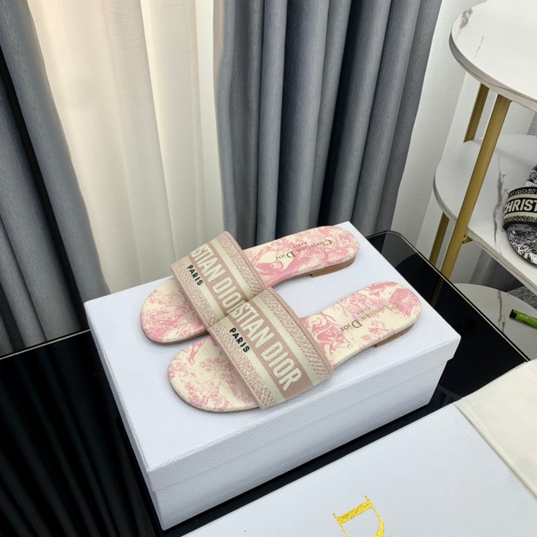 Luxury DiorMule Dway Slide 10mm Multi-motifs Style 52