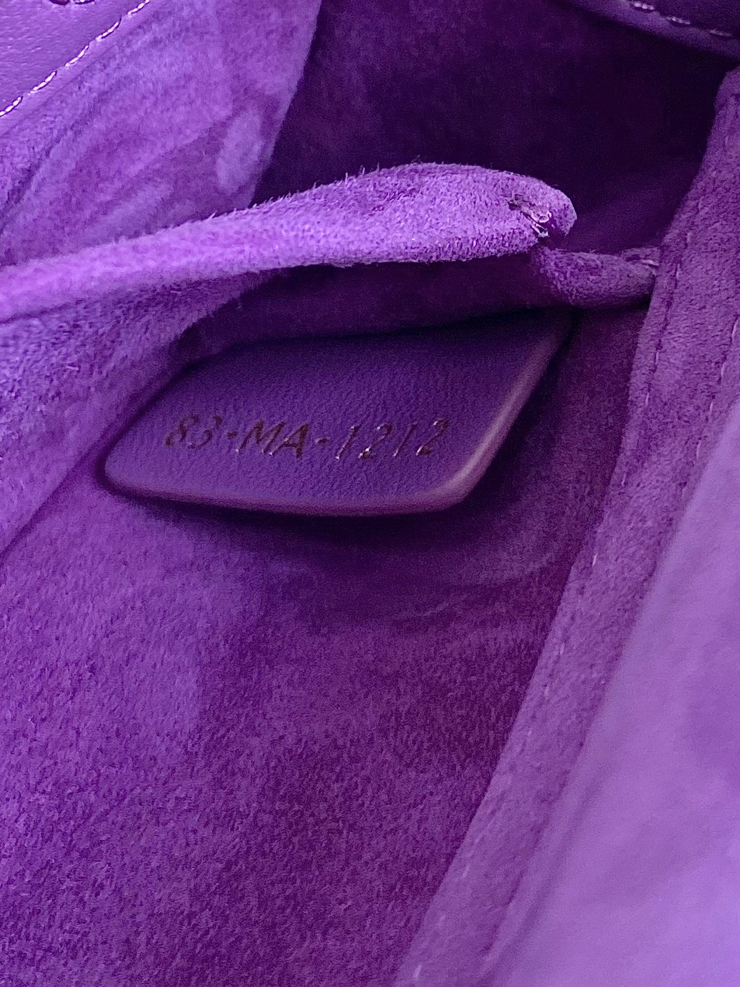 Luxury DiorD-JOY BAG 22 IN VIOLET PURPLE LAMBSKIN