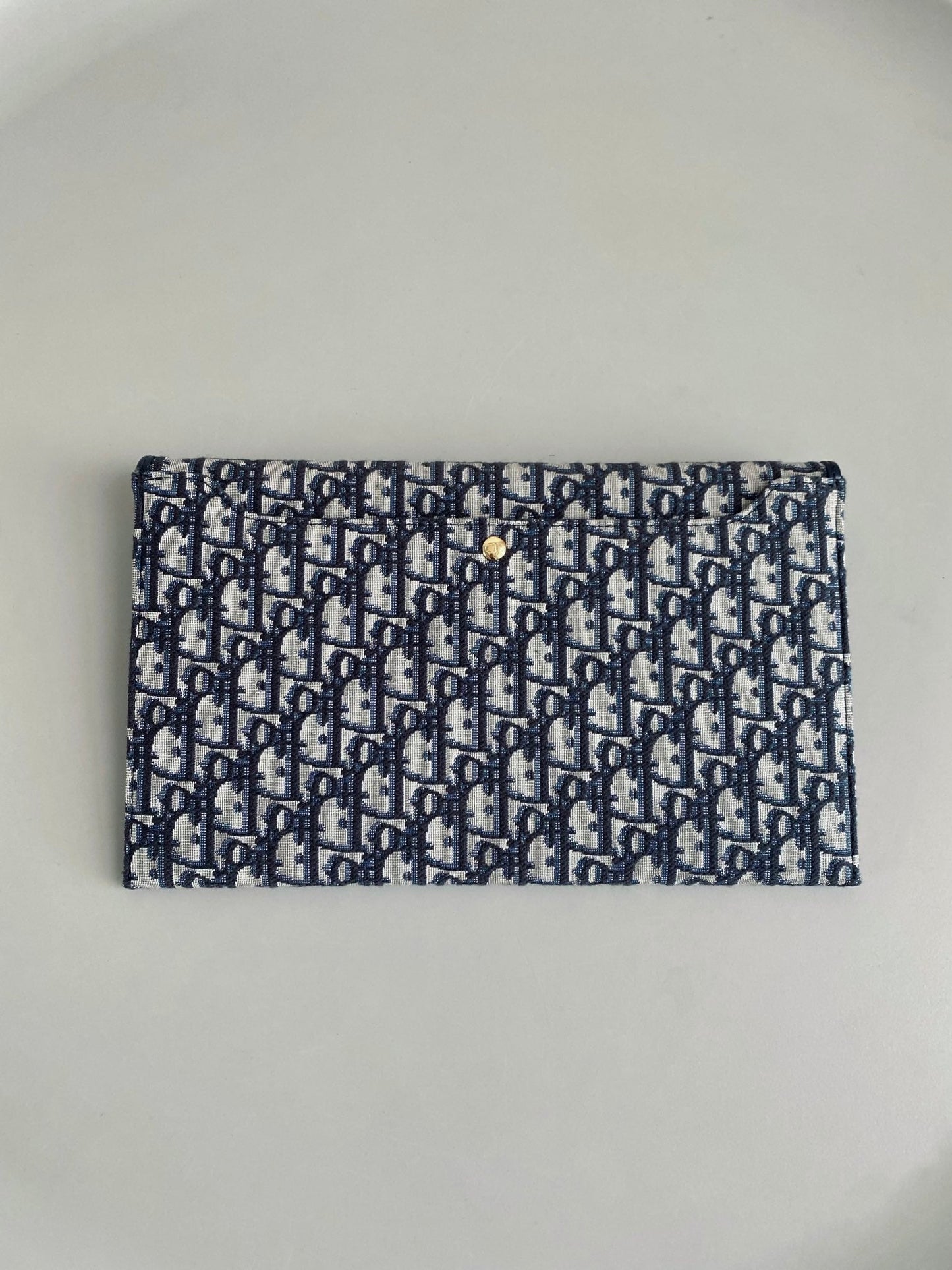 Luxury Dior30 CLUTCH BAG IN BLUE OBLIQUE JACQUARD