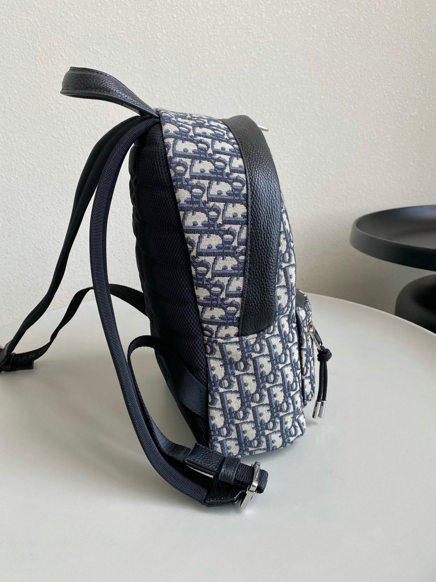 Luxury DiorSMALL BACKPACK 32 BLUE OBLIQUE JACQUARD