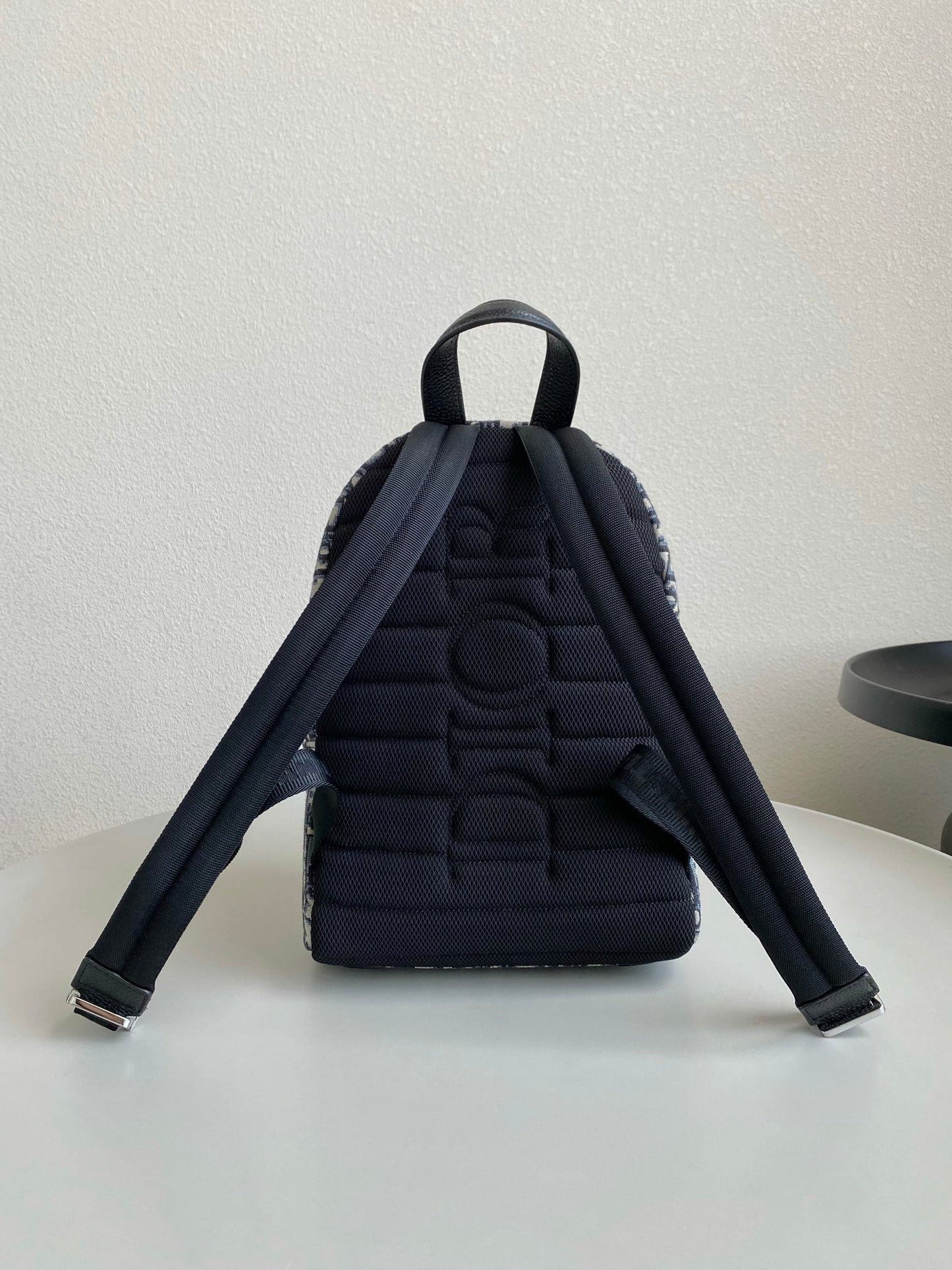 Luxury DiorLARGE BACKPACK 42 BLUE OBLIQUE JACQUARD