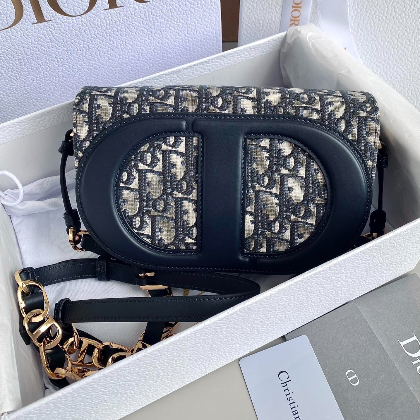 Luxury DiorSIGNATURE HOBO 21 BAG IN BLUE OBLIQUE JACQUARD