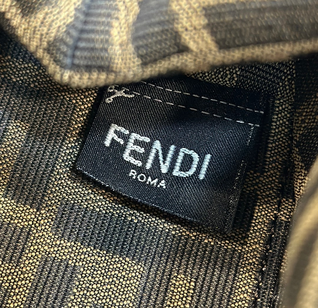 Luxury FendiLuxury Fendi26 FIRST SMALL IN TAN BROWN MIX WHITE CALFSKIN SILVER HARDWARE