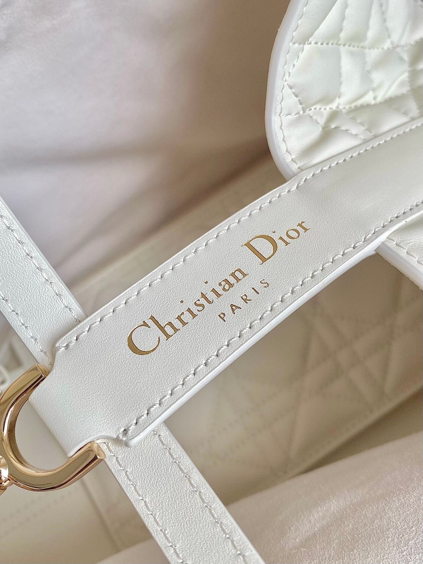Luxury Diormedium toujours 28 white calfskin