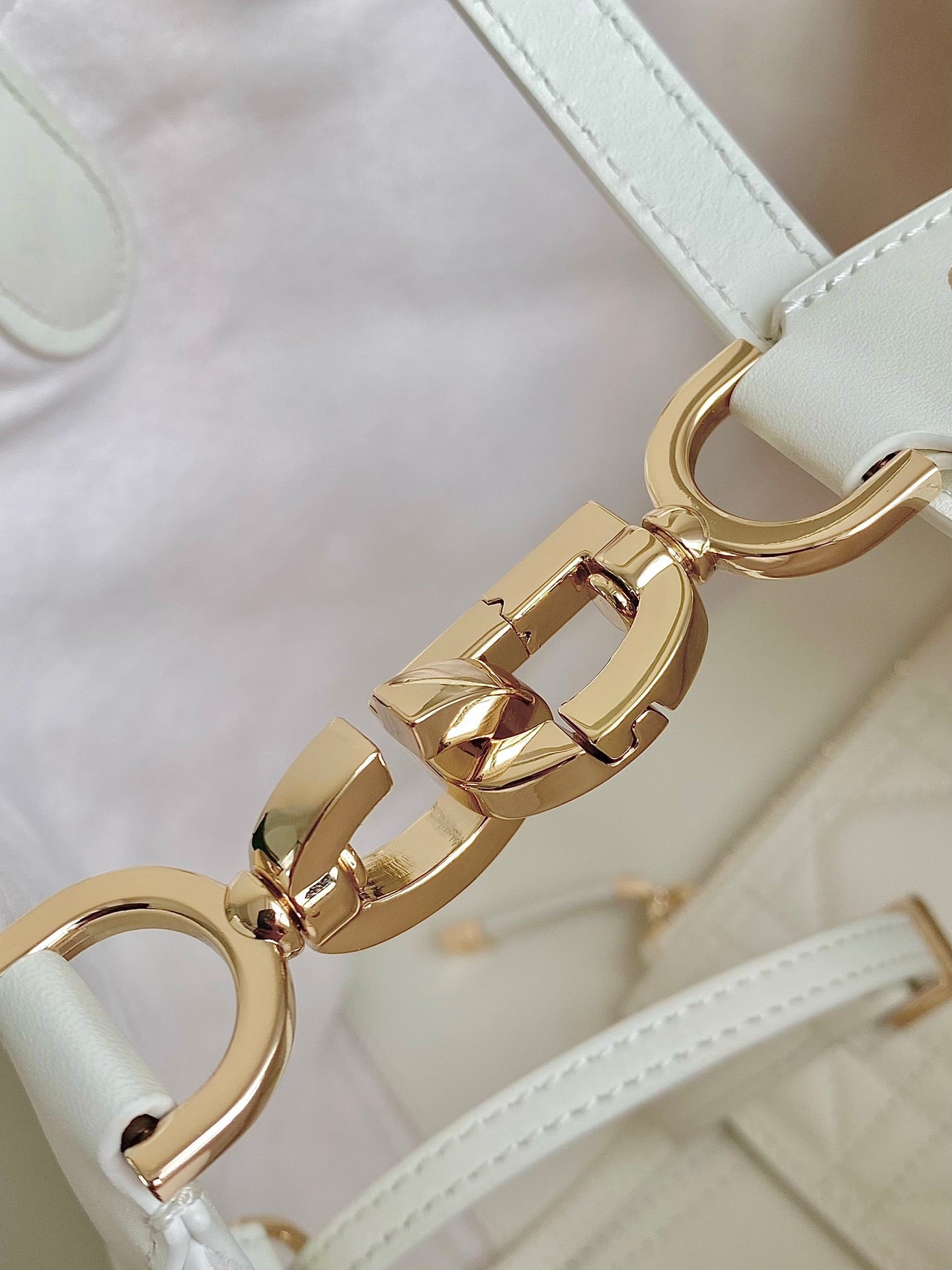Luxury Diormedium toujours 28 white calfskin