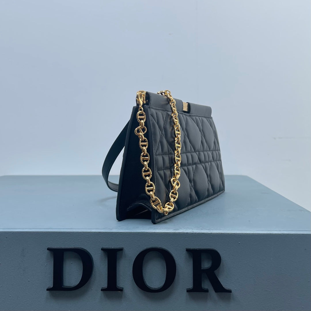 Luxury Diorcaro colle noire 27.5 black calfskin