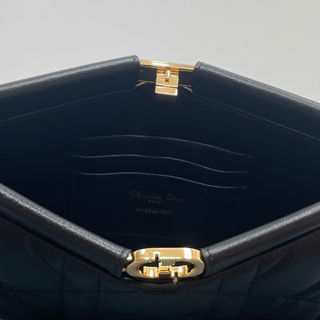 Luxury Diorcaro colle noire 27.5 black calfskin