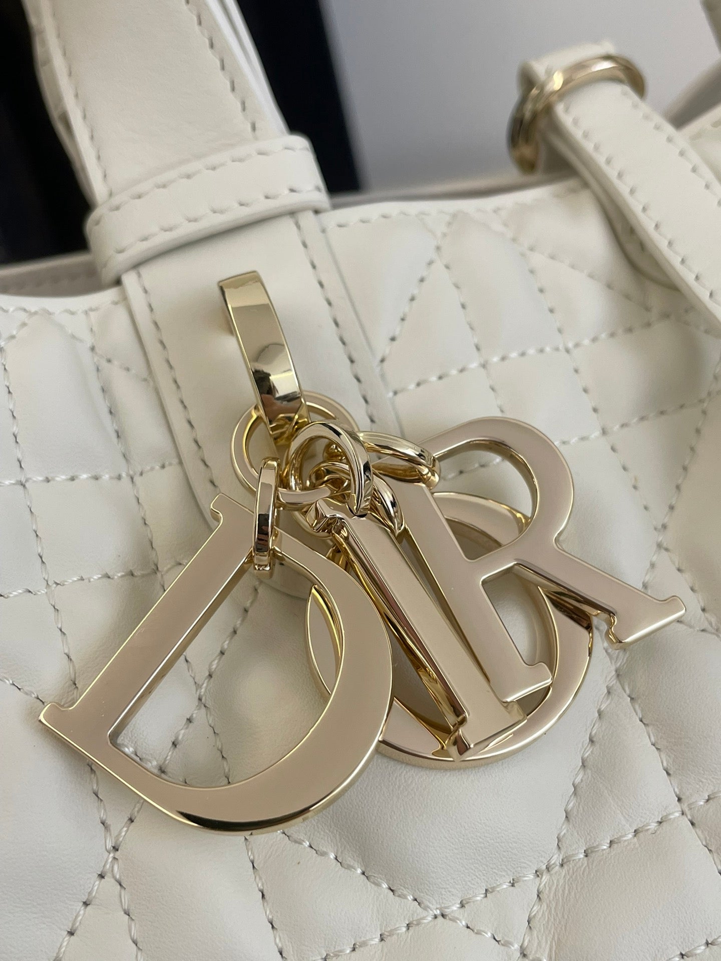 Luxury DiorToujour 23 Bag White Lambskin