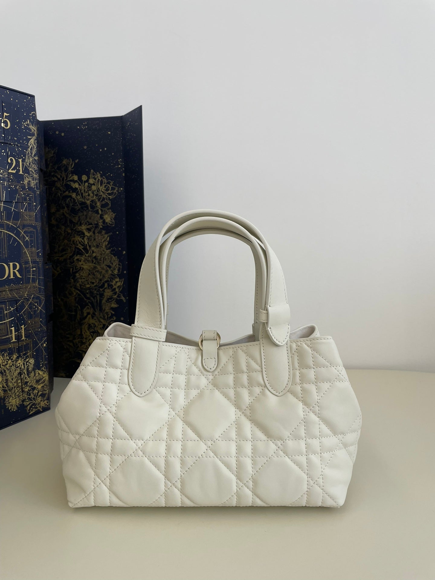 Luxury DiorToujour 23 Bag White Lambskin
