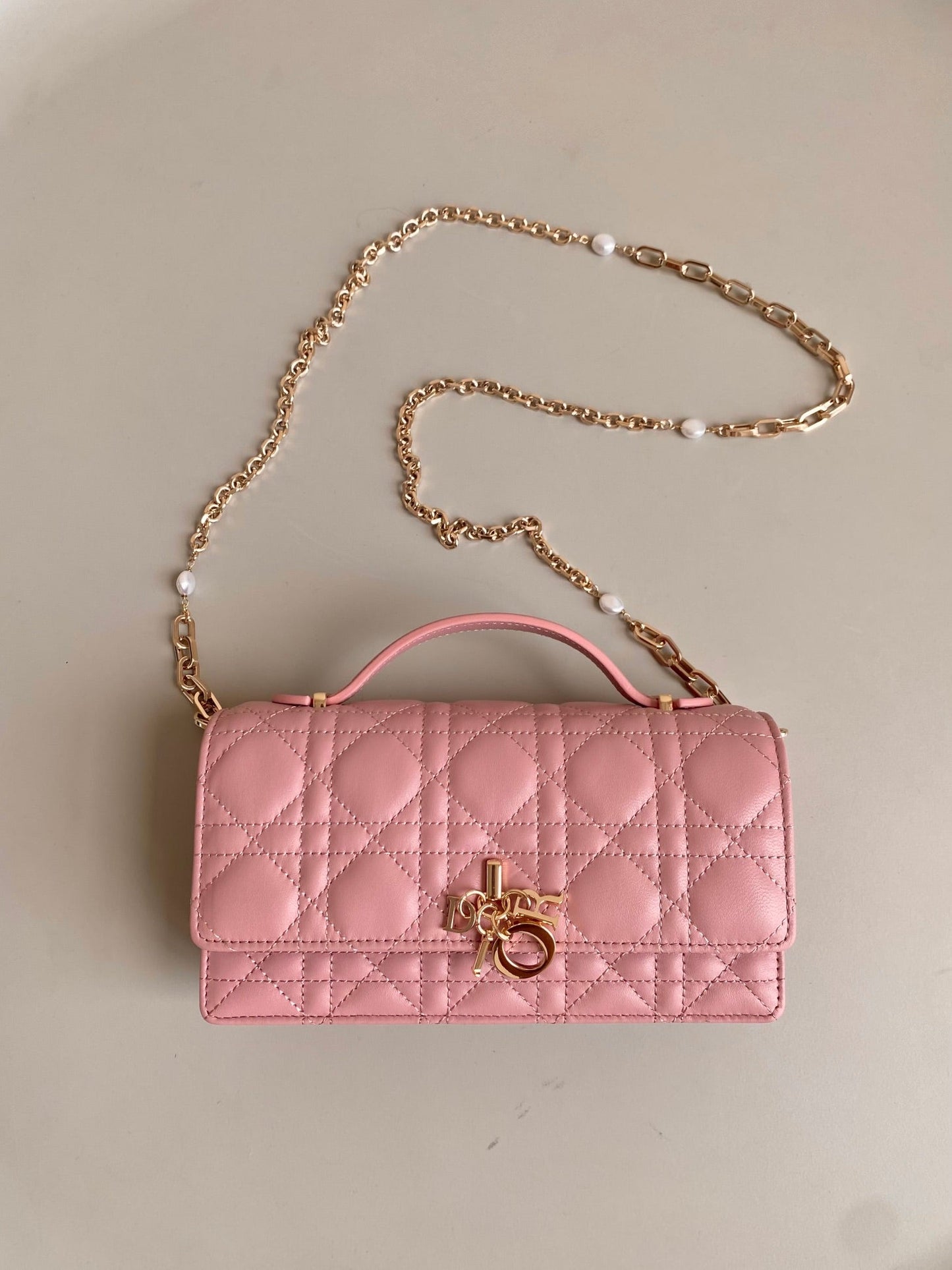 Luxury DiorLADY 21 CHAIN BAG IN HOT PINK LAMBSKIN