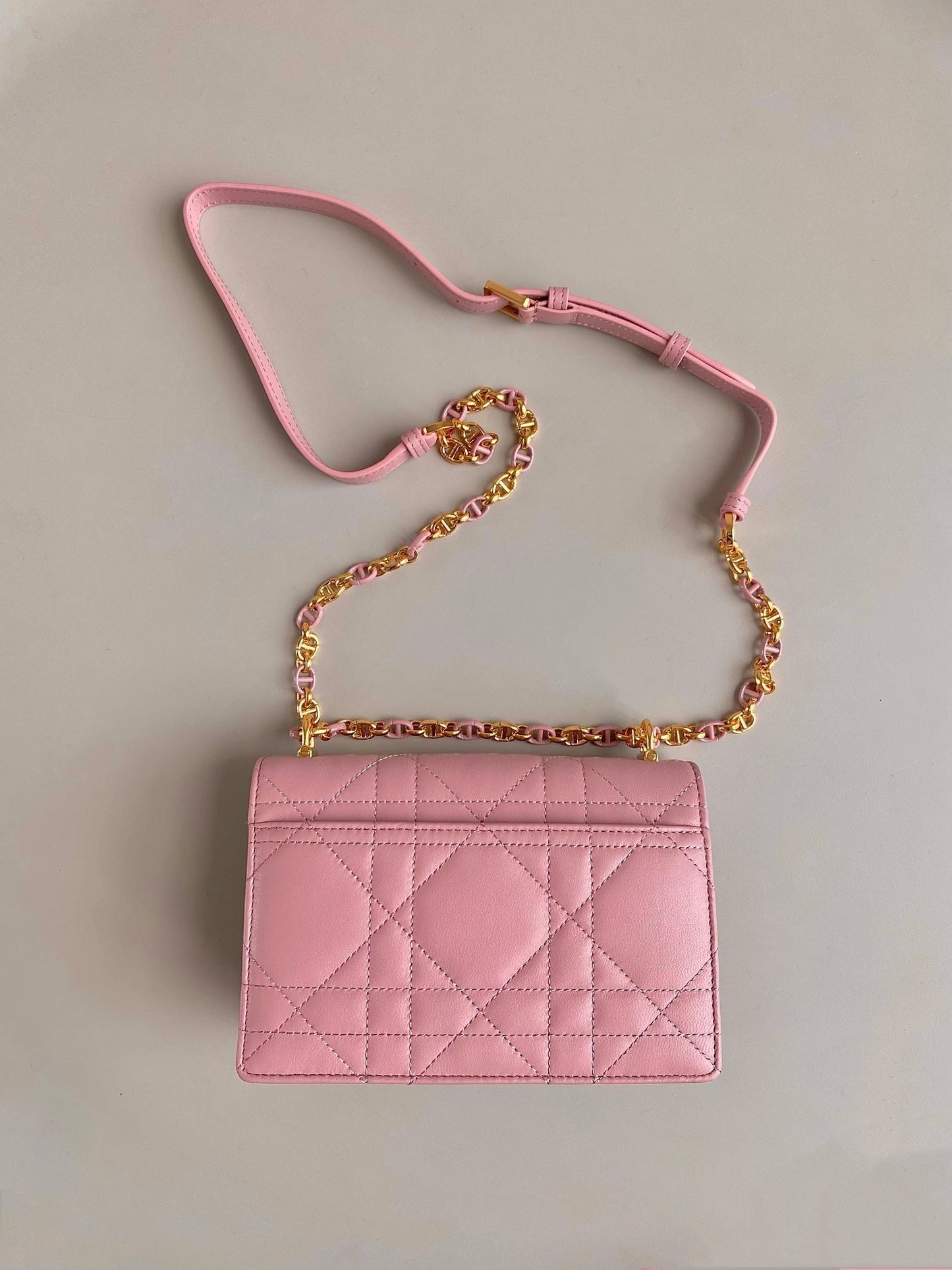 Luxury DiorMISS CARO 17 CHAIN BAG IN HOT PINK LAMBSKIN