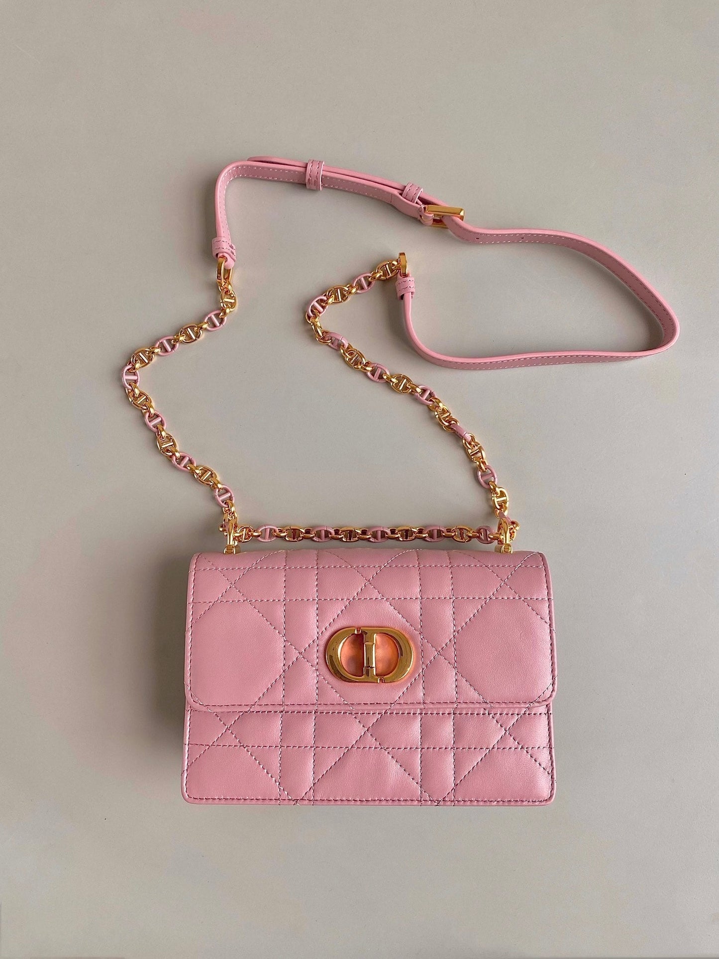 Luxury DiorMISS CARO 17 CHAIN BAG IN HOT PINK LAMBSKIN