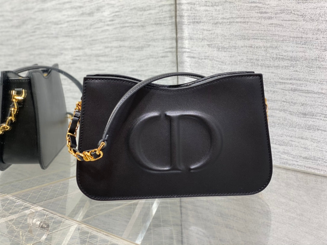 Luxury DiorHOBO SIGNATURE 23  BAG IN BLACK LAMBSKIN