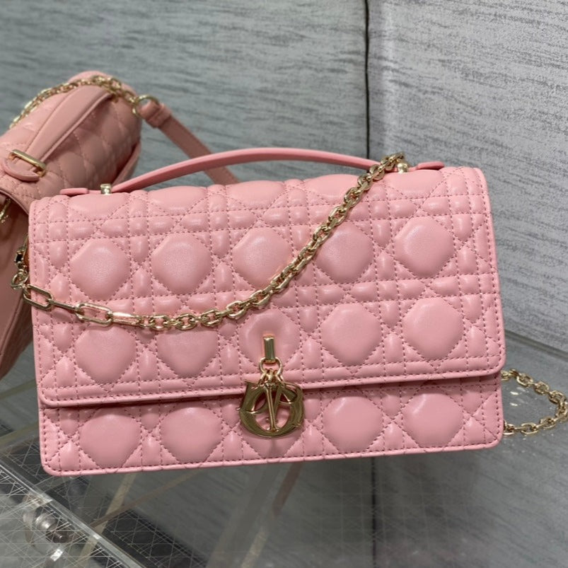 Luxury DiorMISS TOP HANDLE 24CM PINK LAMBSKIN