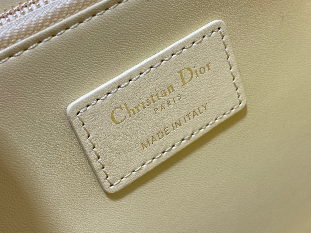 Luxury DiorMY 24 TOP HANDLE BAG LIGHT YELLOW LAMBSKIN