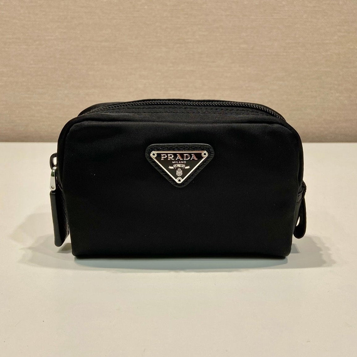 Luxury PradaCLUTCH 12 IN BLACK RE-NYLON