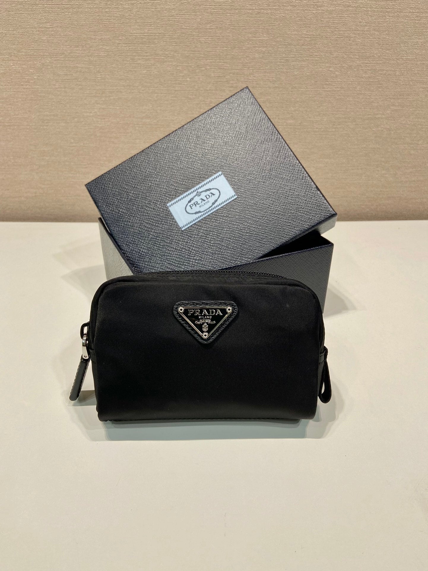 Luxury PradaCLUTCH 12 IN BLACK RE-NYLON