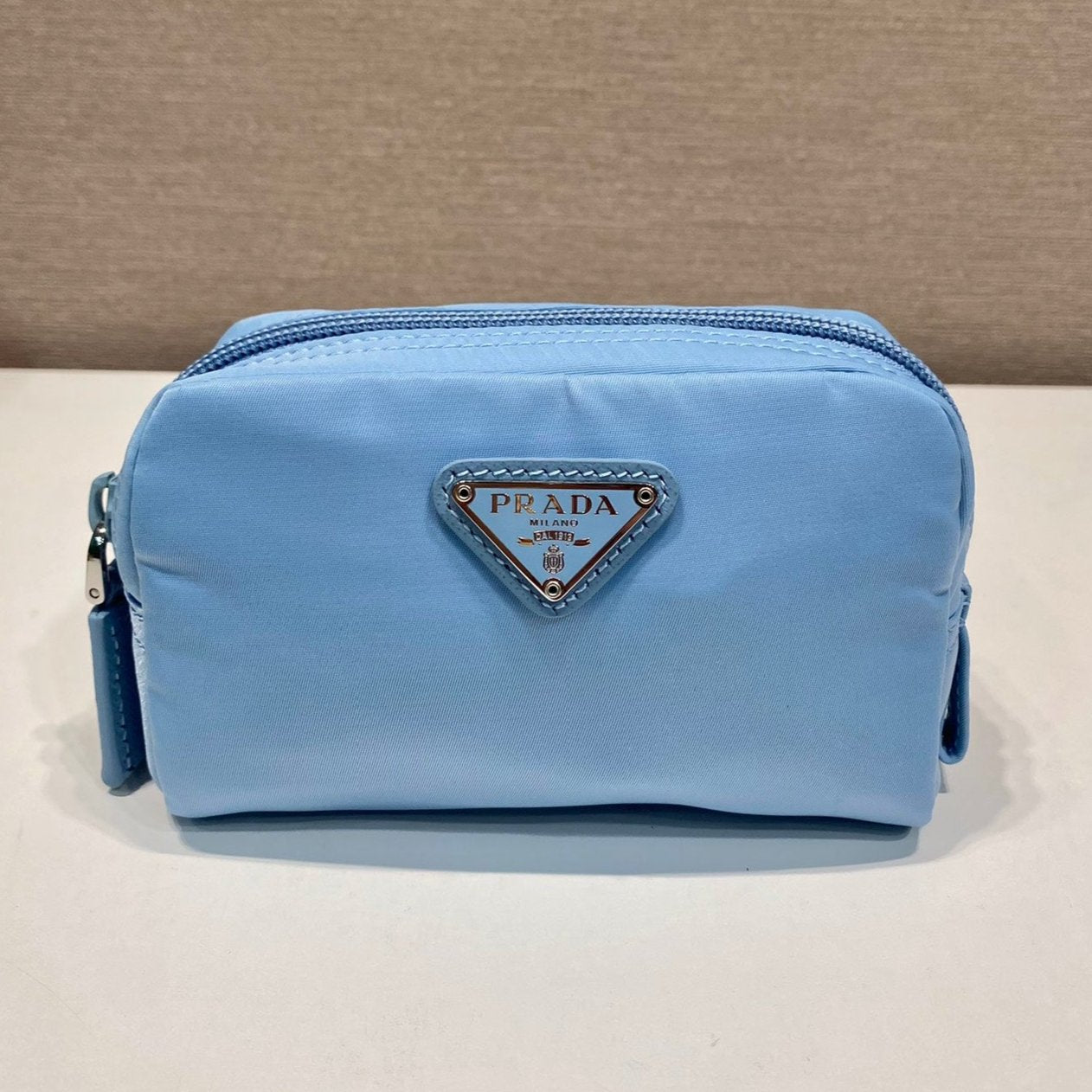 Luxury PradaCLUTCH 12 IN CERULEAN BLUE RE-NYLON