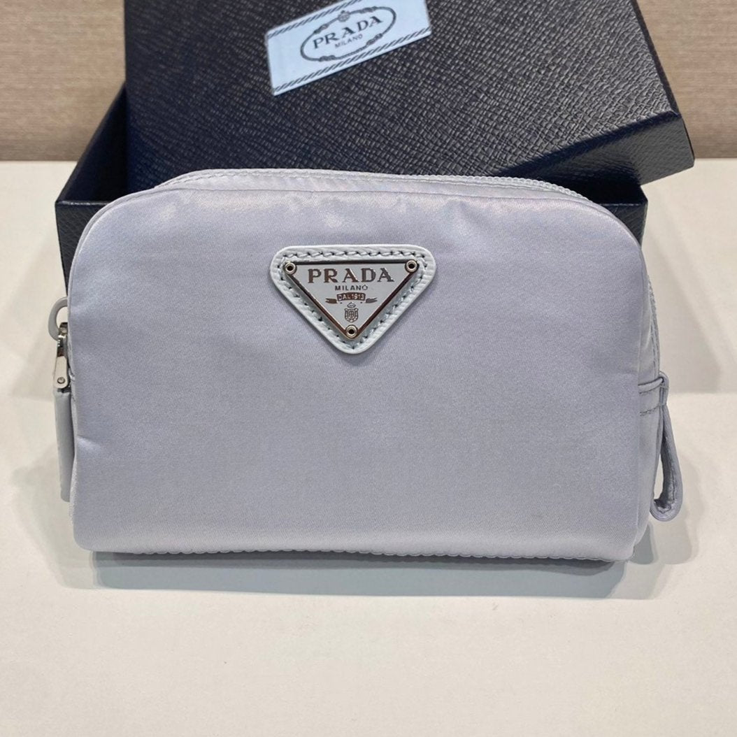 Luxury PradaCLUTCH 12 IN LIGHT GREY RE-NYLON