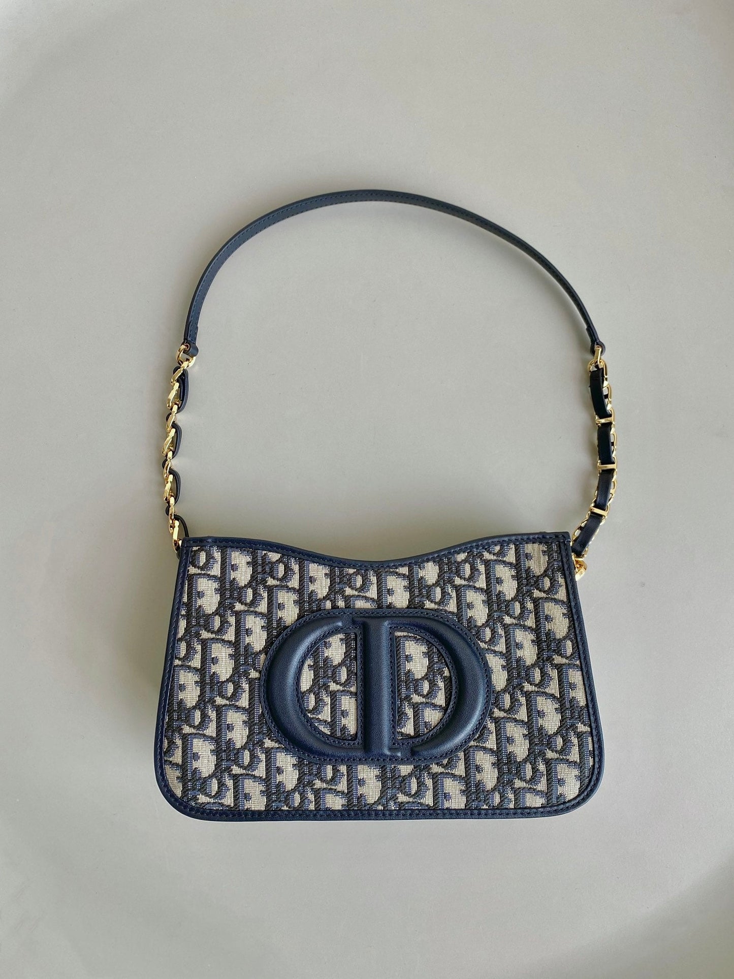 Luxury DiorMINI HOBO 23 BAG IN BLUE OBLIQUE JACQUARD