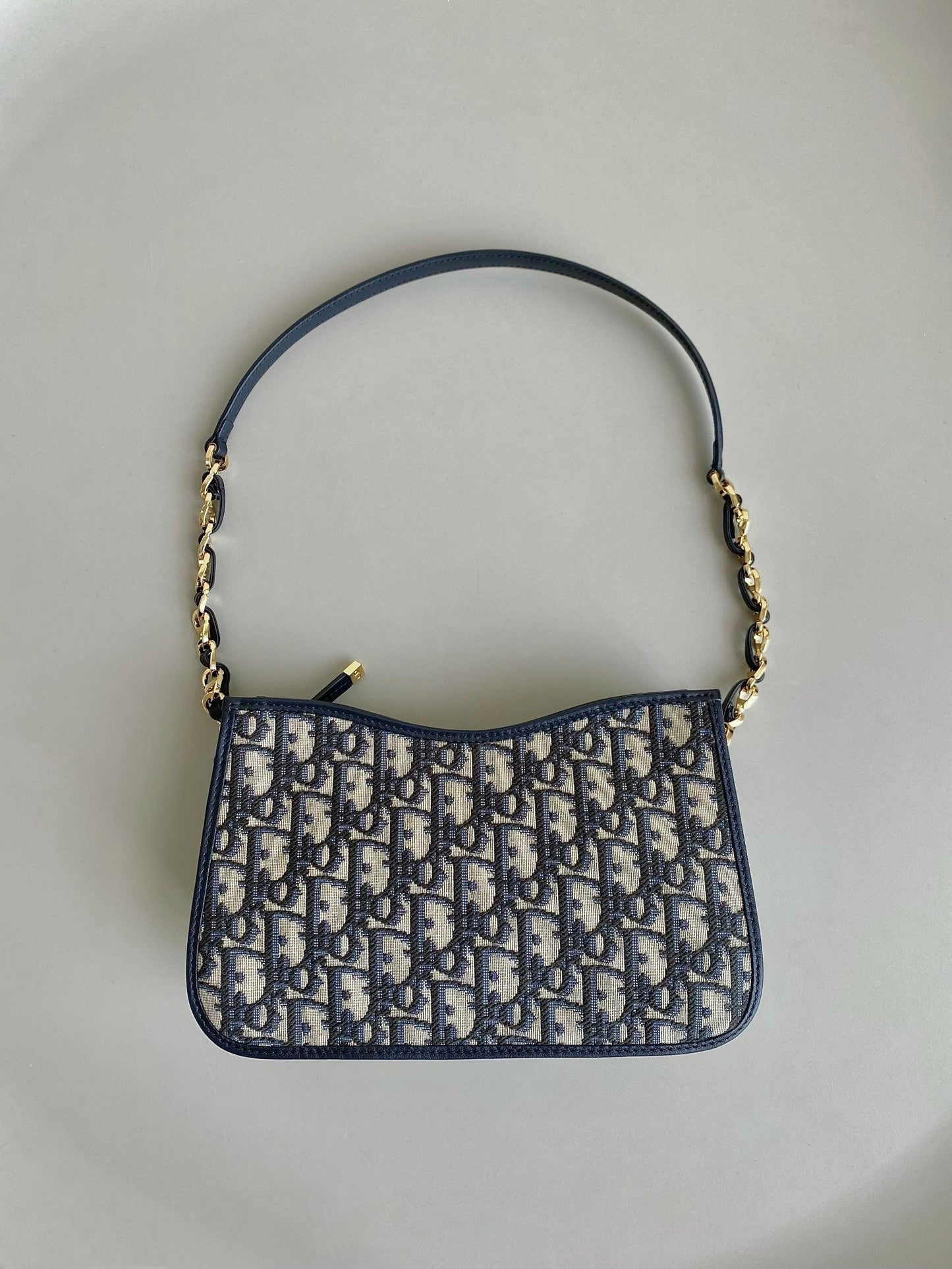 Luxury DiorMINI HOBO 23 BAG IN BLUE OBLIQUE JACQUARD