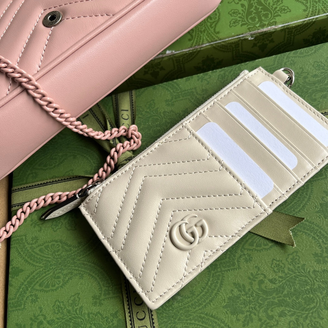 Luxury Gucci gg marmont 21cm all pink calfskin