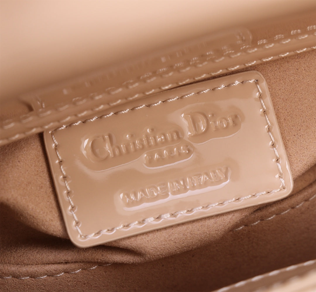 Luxury DiorMICRO LADY D-JOY 16.5 BEIGE LAMBSKIN