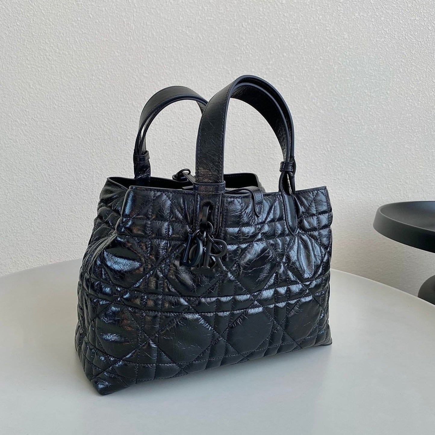 Luxury Diormedium toujours all black calfskin