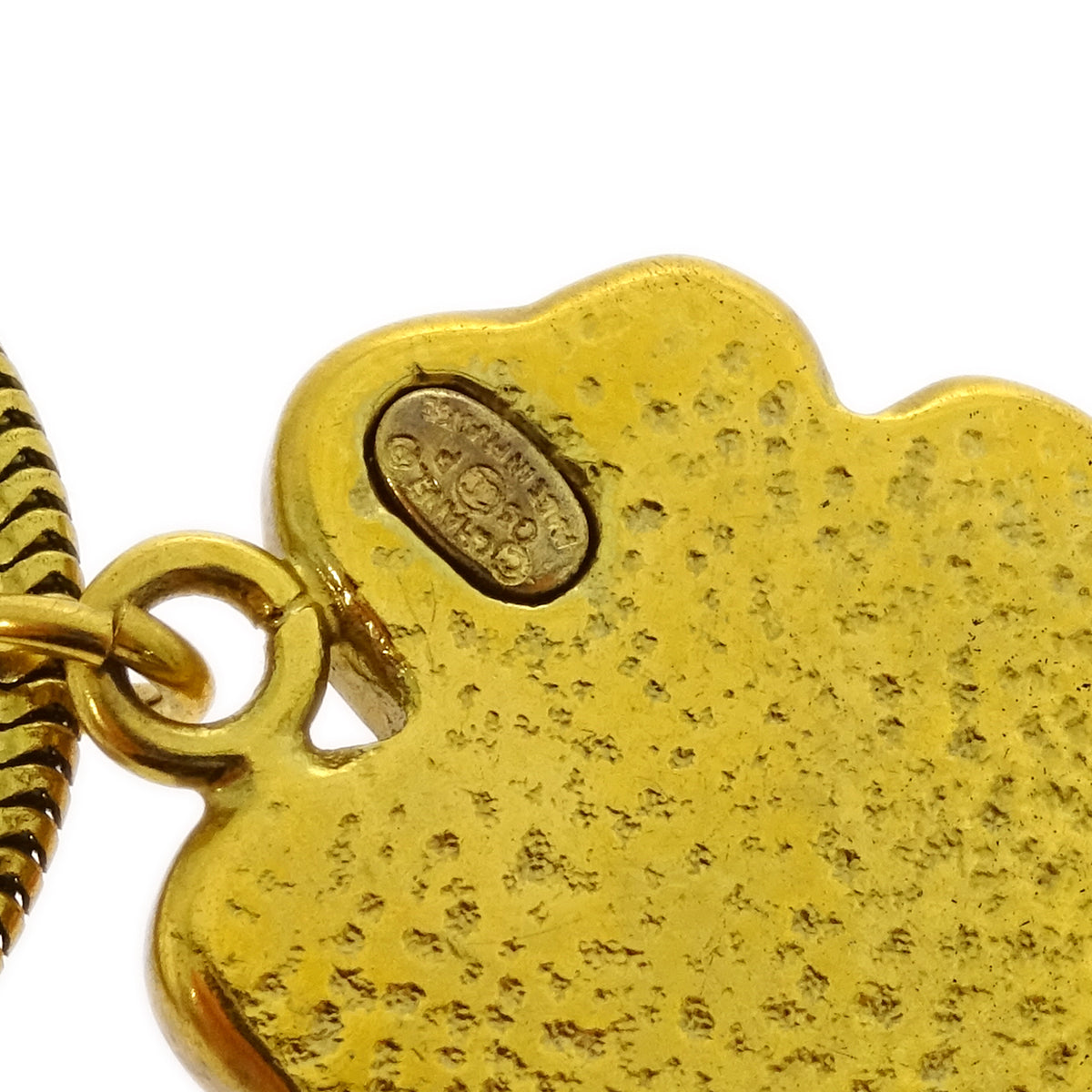 Luxury Chanel Clover Gold Chain Pendant Necklace 03P