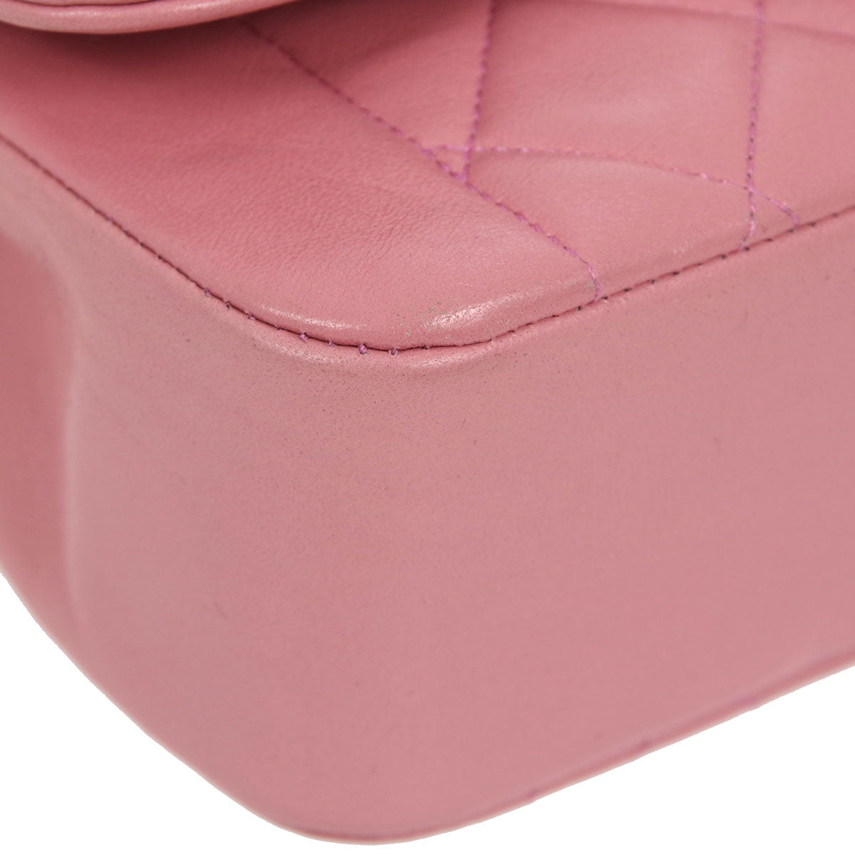 Luxury Chanel * 1989-1991 Pink Lambskin Border Flap Bag