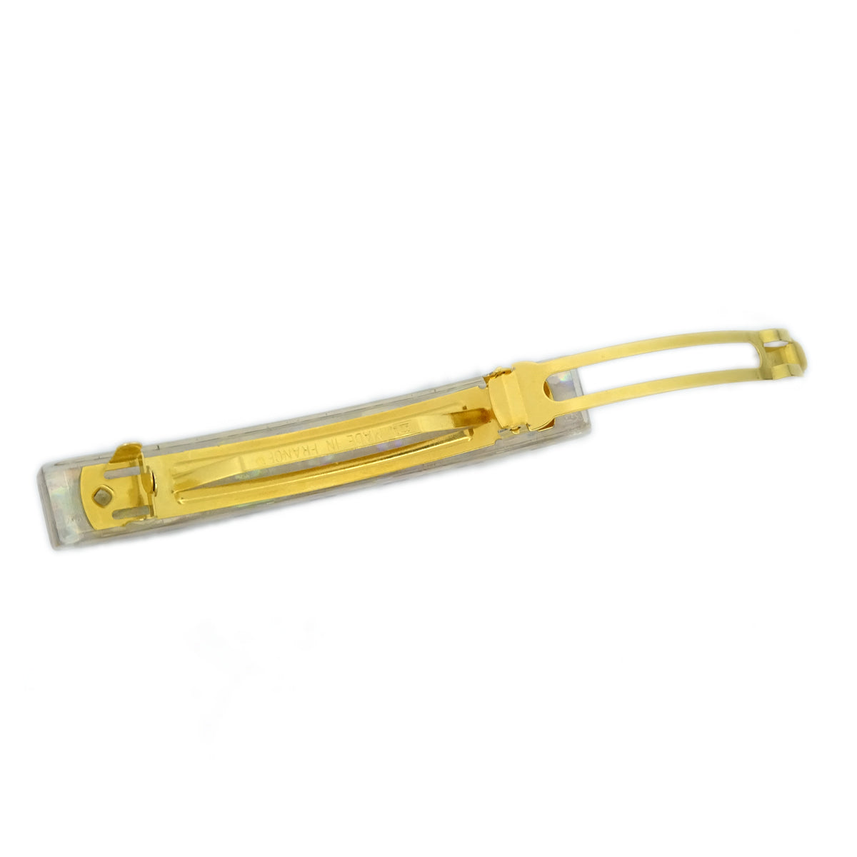 Luxury Chanel Hair Clip Hairpin Barrette Clear 97P/62