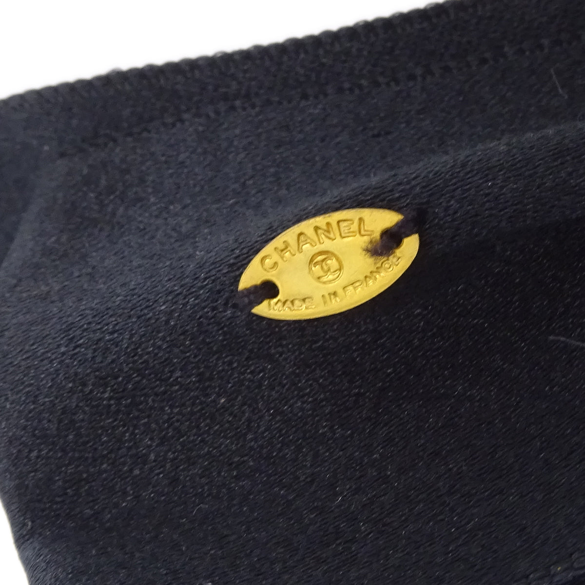 Luxury Chanel Bow Hair Barrette Black Satin