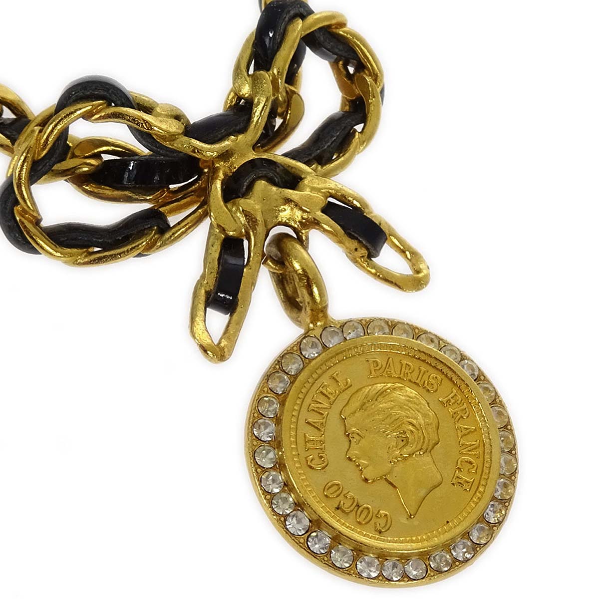 Luxury Chanel 1996 Crystal & Gold Medallion Choker