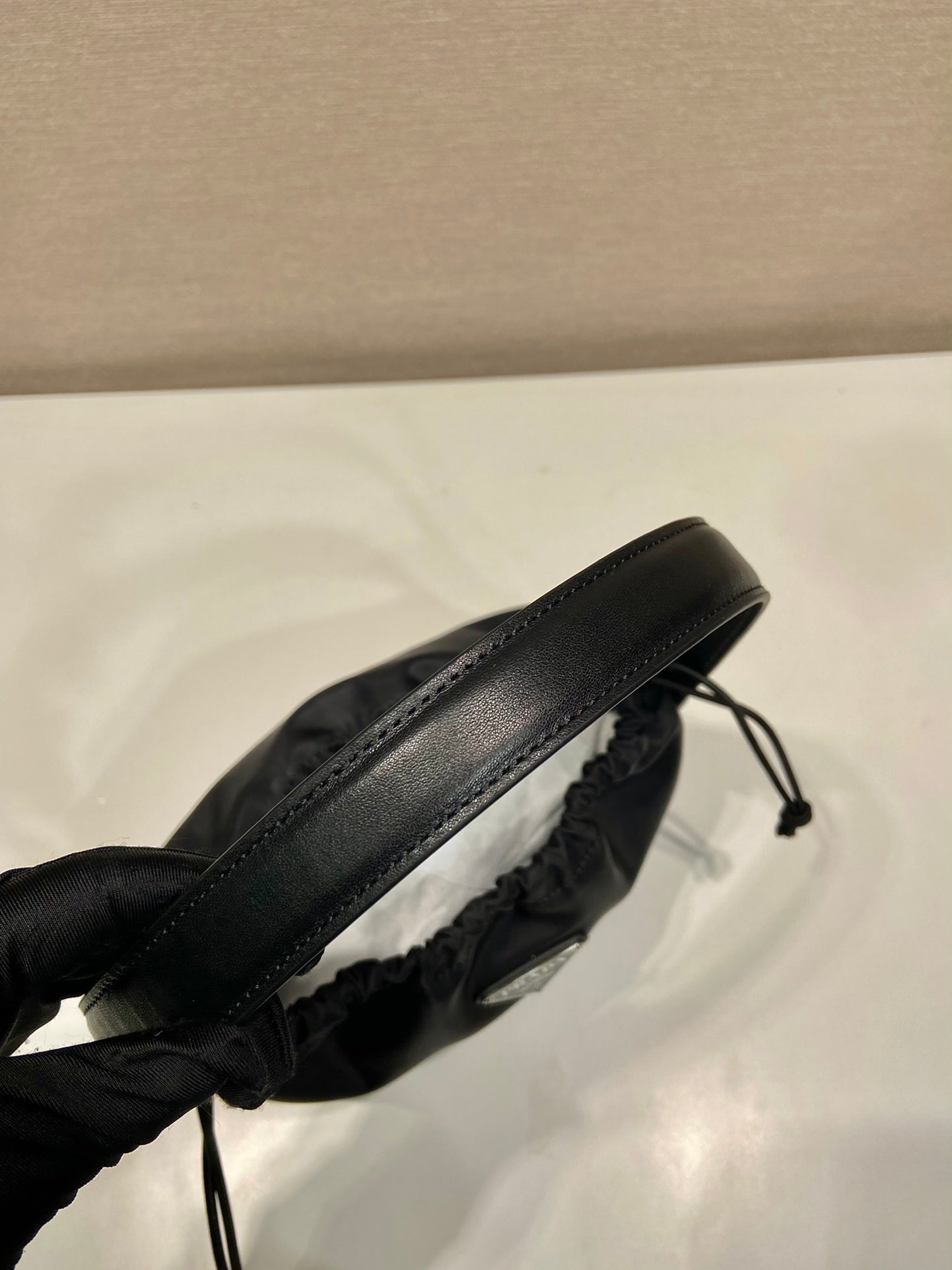 Luxury PradaSMALL DRAWSTRING BAG 23 IN BLACK RE-NYLON