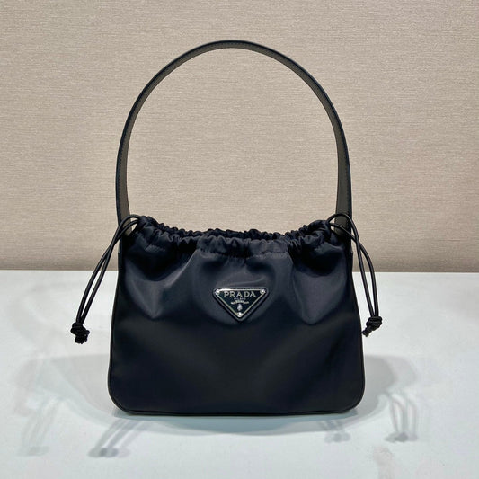 Luxury PradaSMALL DRAWSTRING BAG 23 IN BLACK RE-NYLON