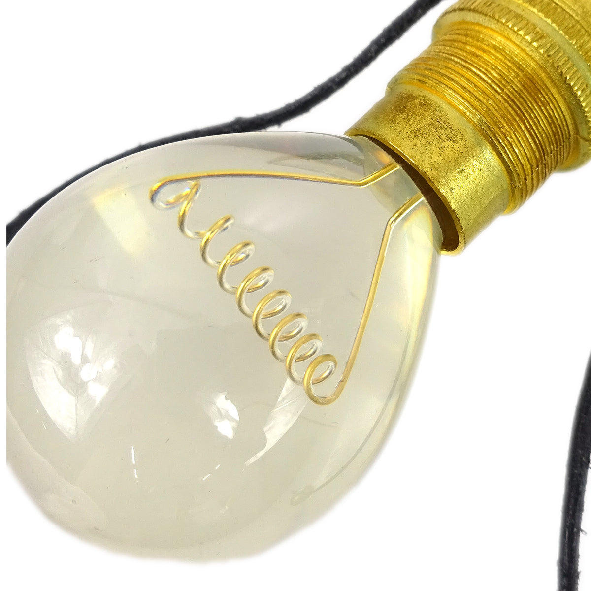 Luxury Chanel Light Bulb Gold Chain Pendant Necklace 94P