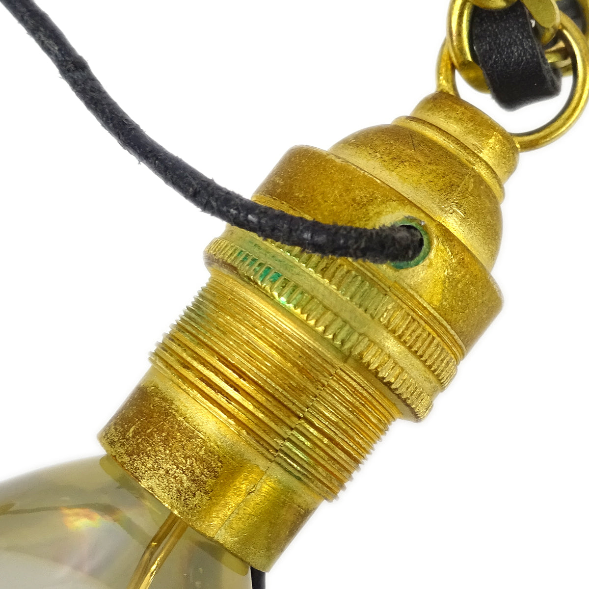 Luxury Chanel Light Bulb Gold Chain Pendant Necklace 94P
