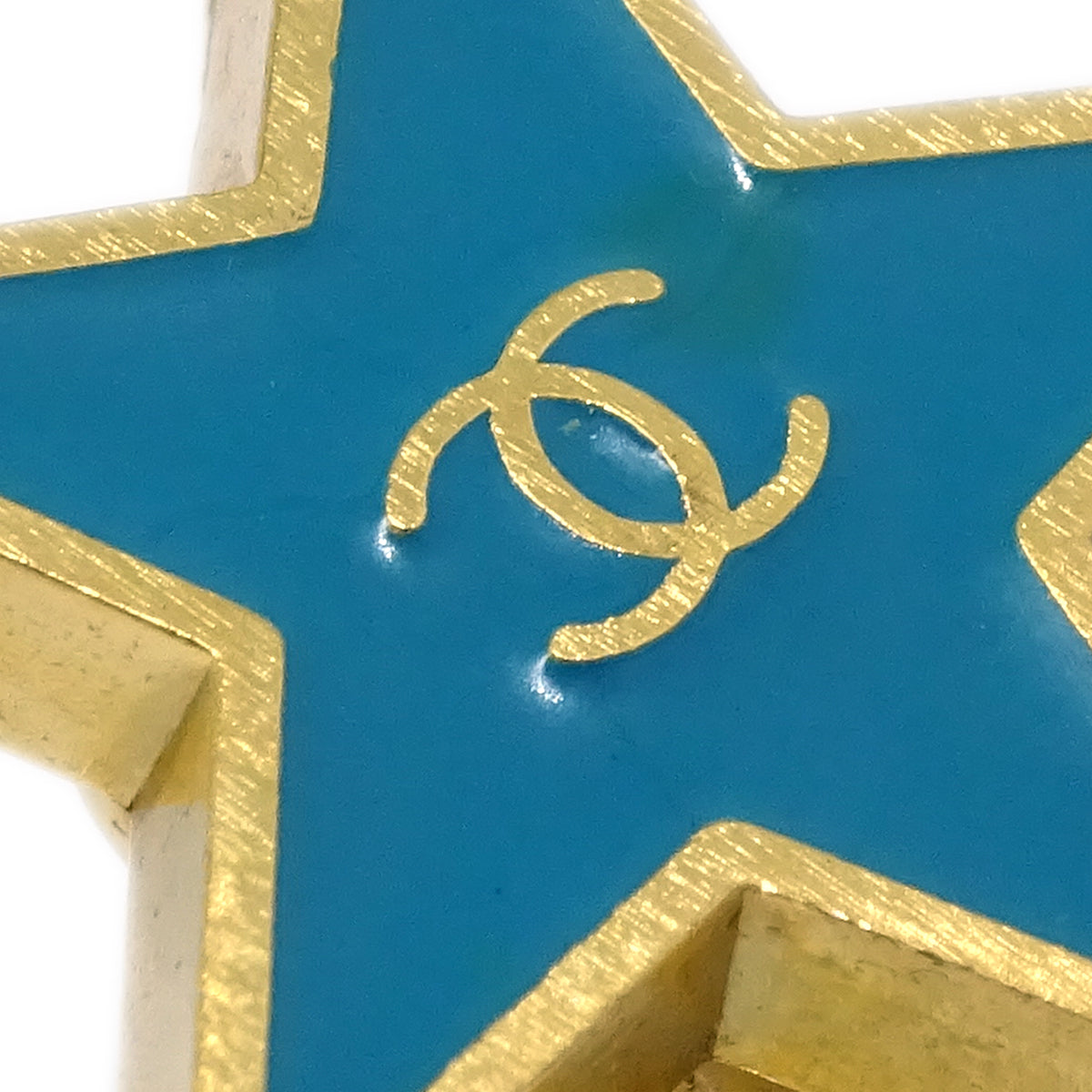 Luxury Chanel Star Earrings Clip-On Blue 01P