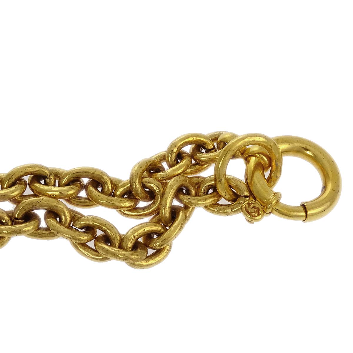 Luxury Chanel 1994 Filigree Triple CC Gold Necklace