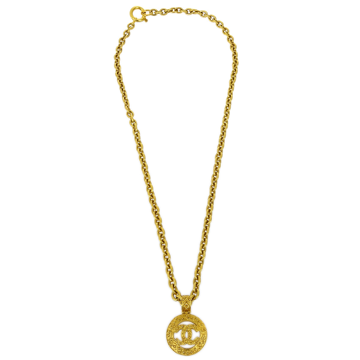 Luxury Chanel 1994 Filigree Cutout CC Necklace