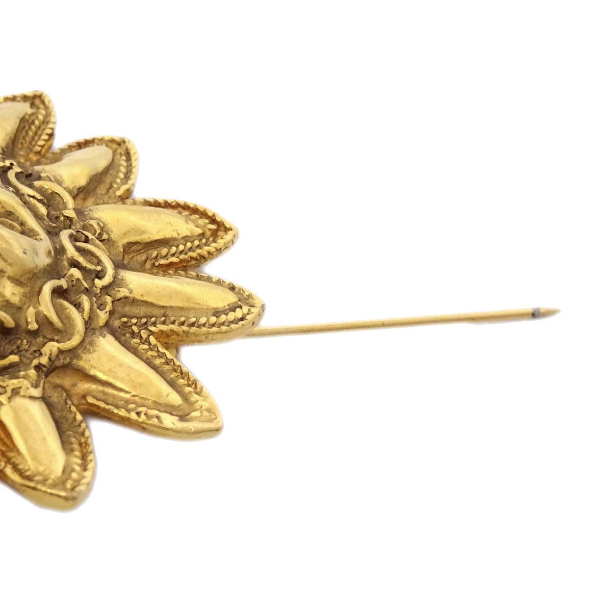 Luxury Chanel Lion Brooch Pin Gold