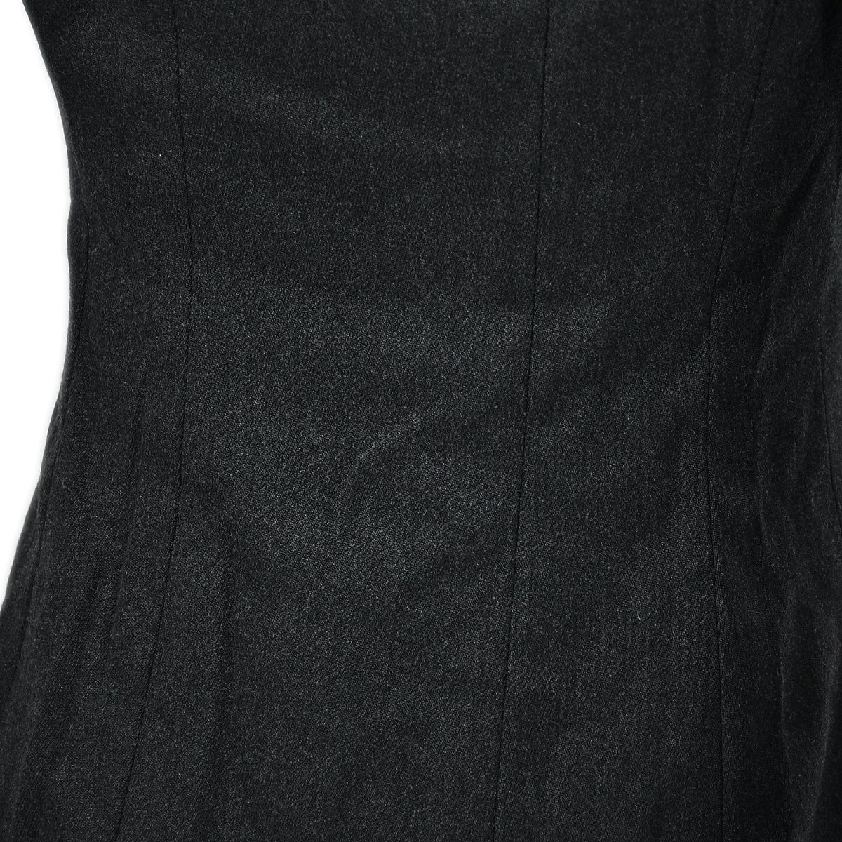 Luxury Chanel Double Breasted Jacket Gray 96A #38
