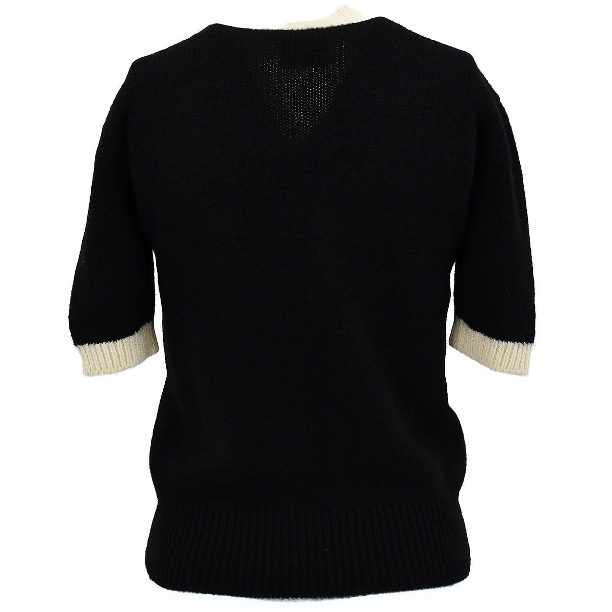 Luxury Chanel Fall 1996 short-sleeved cashmere knitted top #42