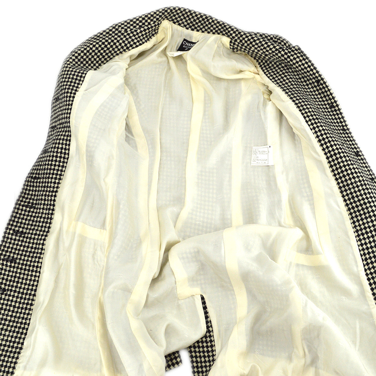 Luxury Chanel Coat Black White 96A #36