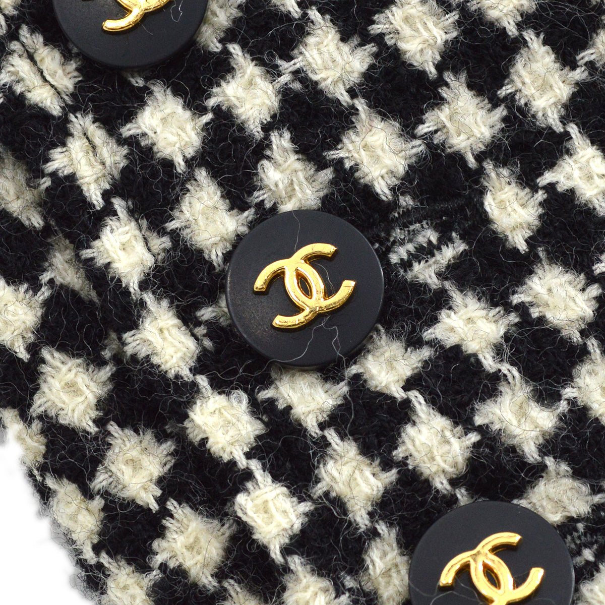 Luxury Chanel Coat Black White 96A #36